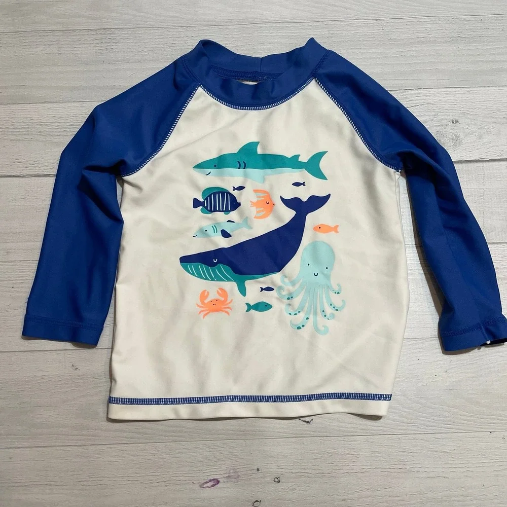 Carters baby sea animals rash guard‎ 12 months